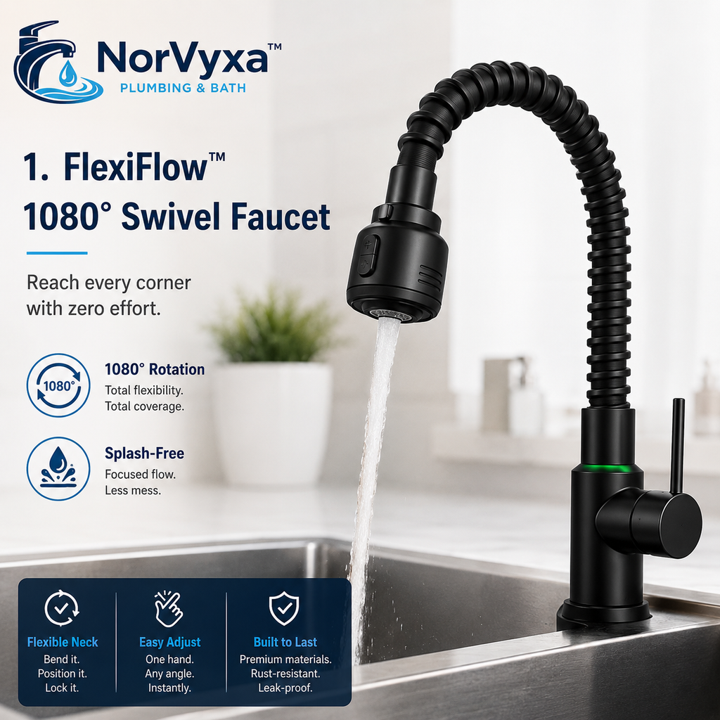 AquaReach 1440° Flexible Kitchen Faucet Extender