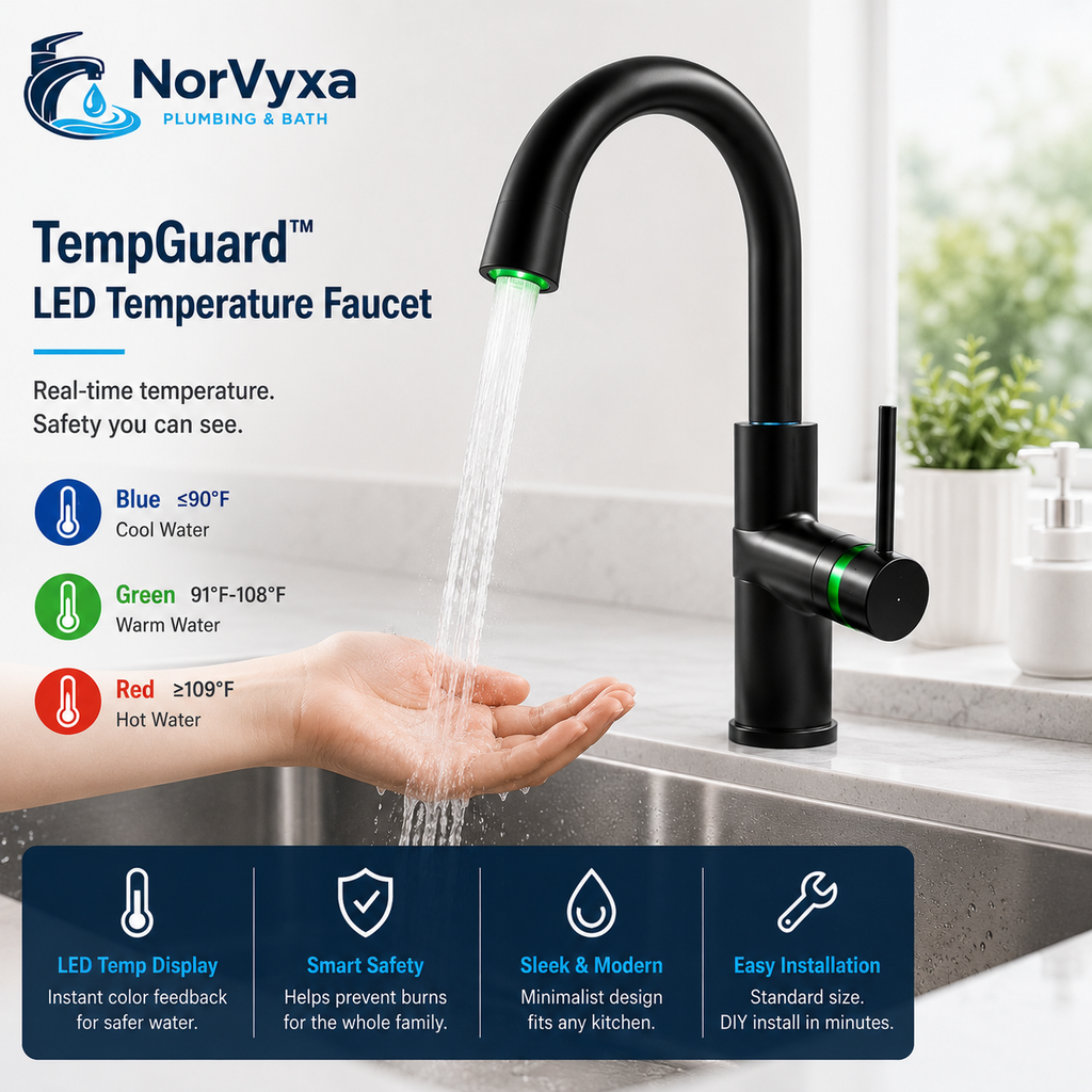 SmartGlow LED Temperature Kitchen Faucet