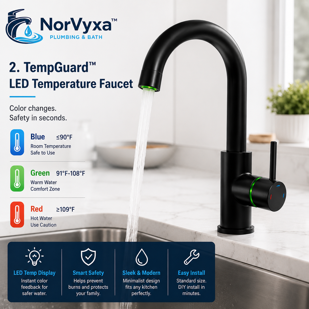 SmartGlow LED Temperature Kitchen Faucet