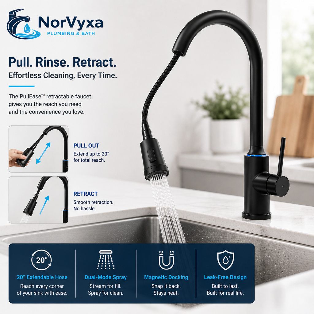 FlowReach Pull-Down Kitchen Faucet with Magnetic Docking