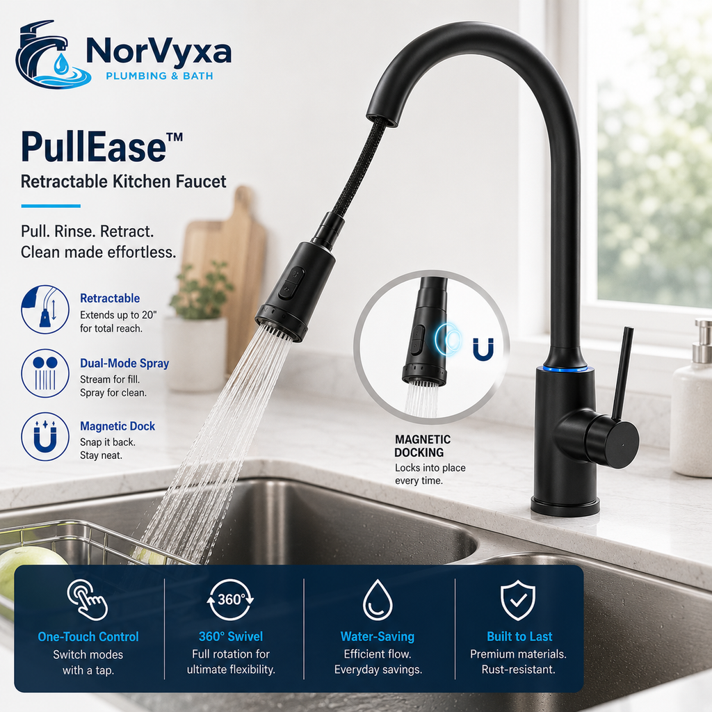 FlowReach Pull-Down Kitchen Faucet with Magnetic Docking