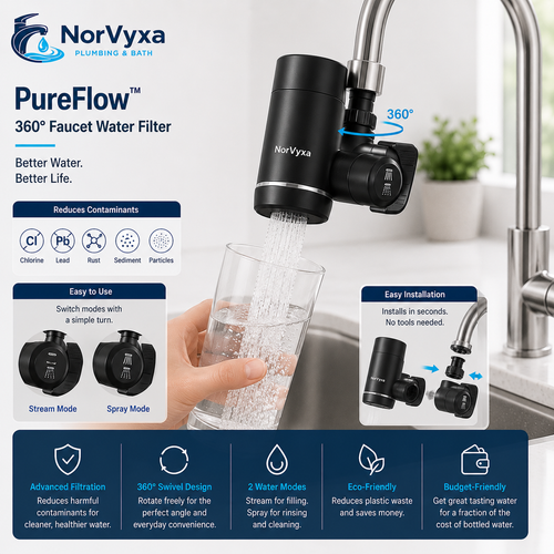 ClearSpring 360° Faucet Filtration System with Dual Flow Modes