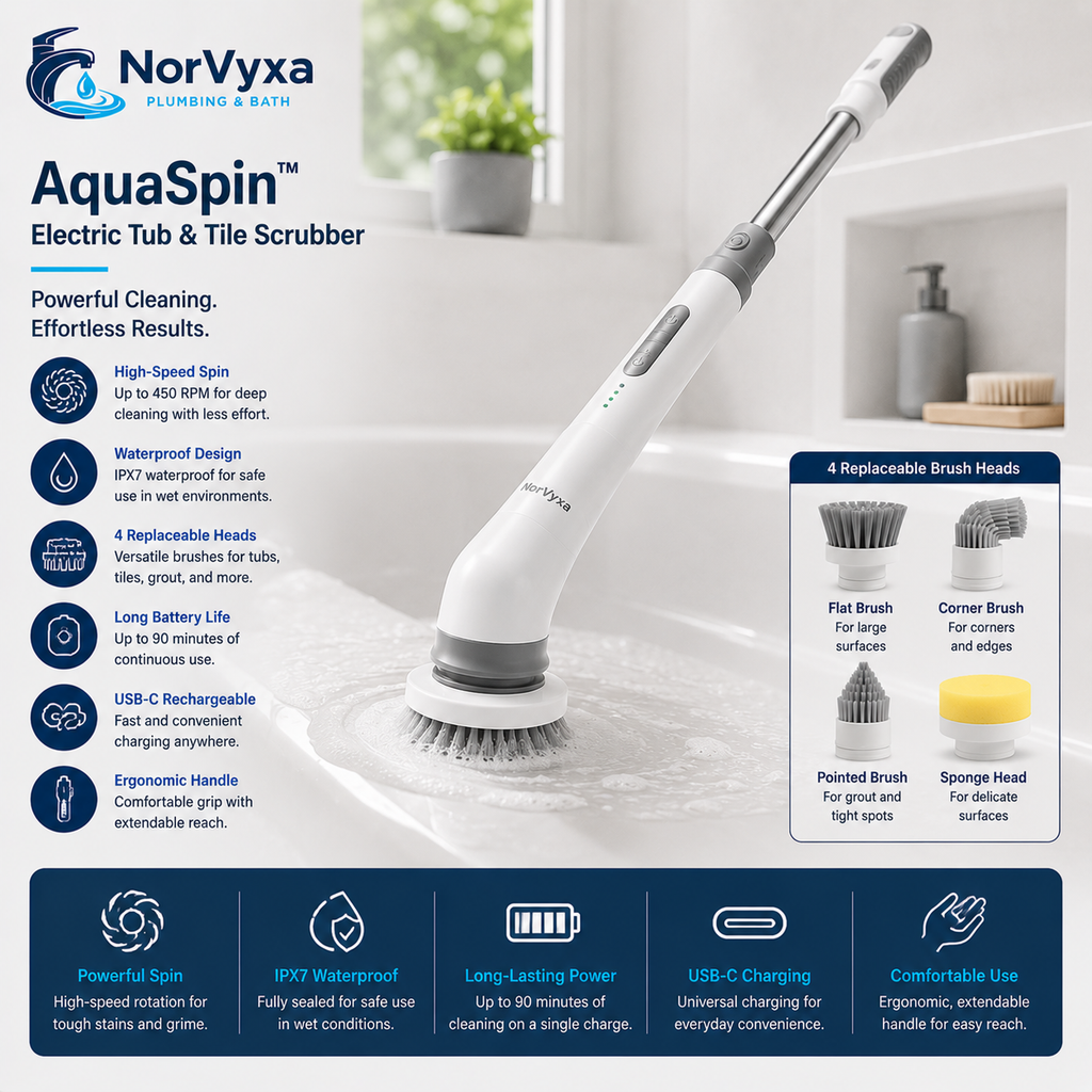 TurboClean Cordless Spin Scrubber with Extendable Handle